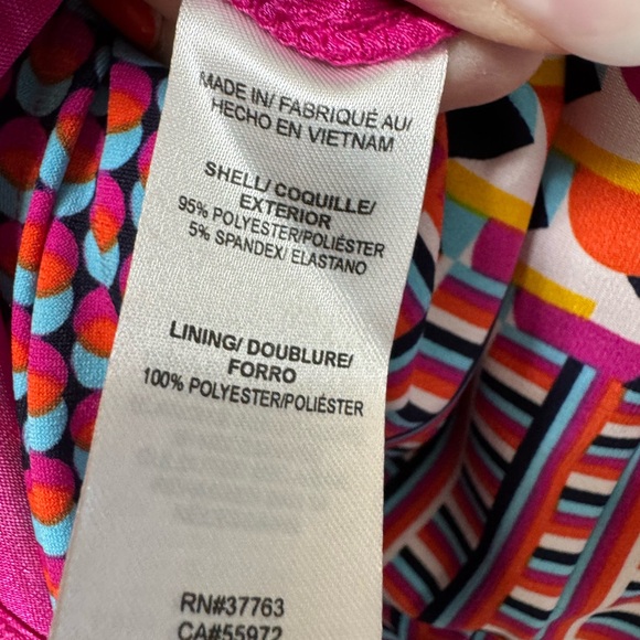 #6 LAUNDRY Shelli Segal DRESS, XS cap sleeve cutout V at Neck Front NWOT - Picture 13 of 13